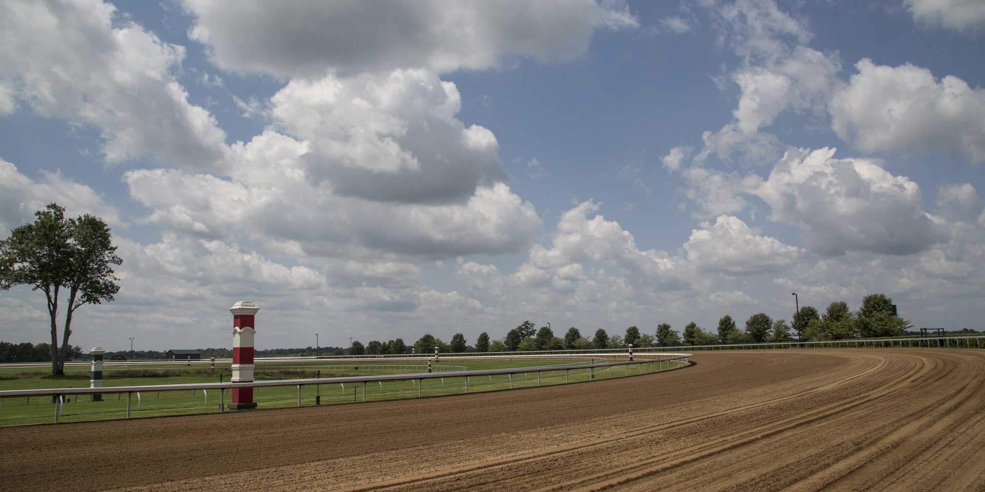 A wide shot of one of Hoofstrike’s dirt tracks.